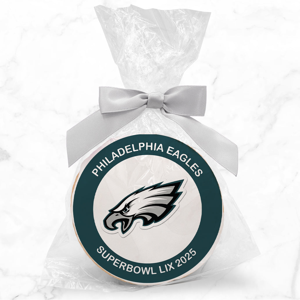 Eagles Football & Message - Personalized Direct Print On Round Sugar Cookie