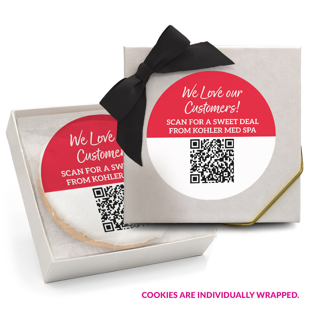 Scan for Message + QR CODE - Personalized Direct Print On Round Sugar ...