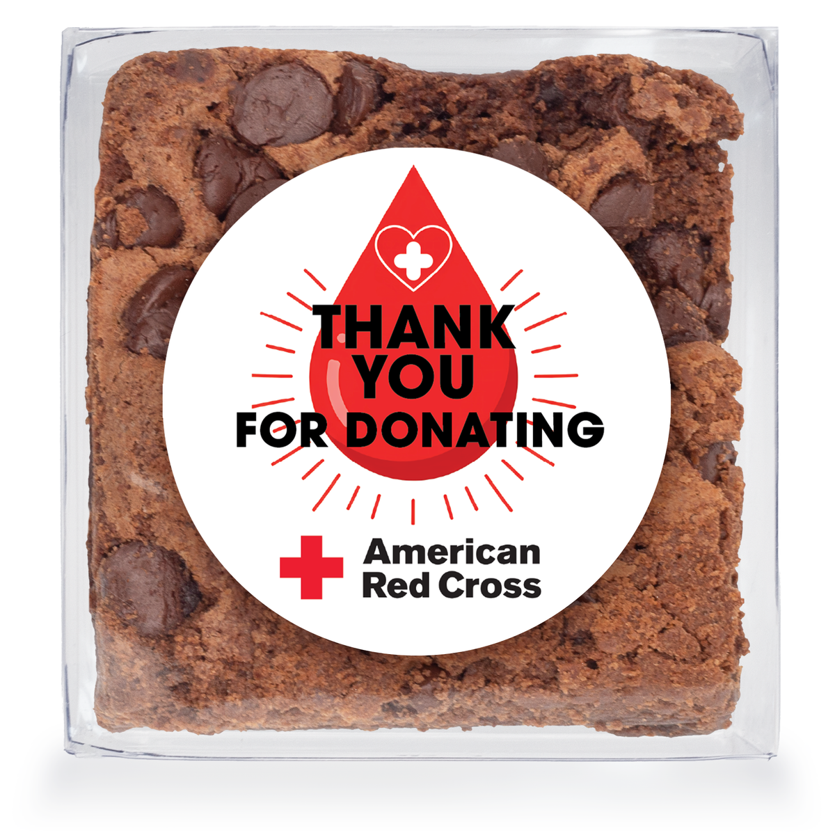 Thank you for Donating Blood Logo Upload | Personalized Fudge Brownies ...