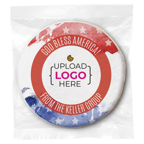 Personalized Patriotic Logo Upload - Direct Print on Round Sugar Cookies