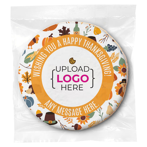 Thanksgiving Logo Upload - Personalized Direct Print On Round Sugar Cookie