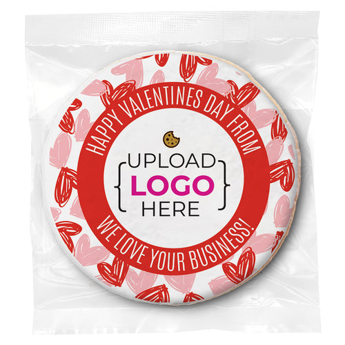 Happy Valentines Day From Logo - Personalized Direct Print On Round Sugar Cookie